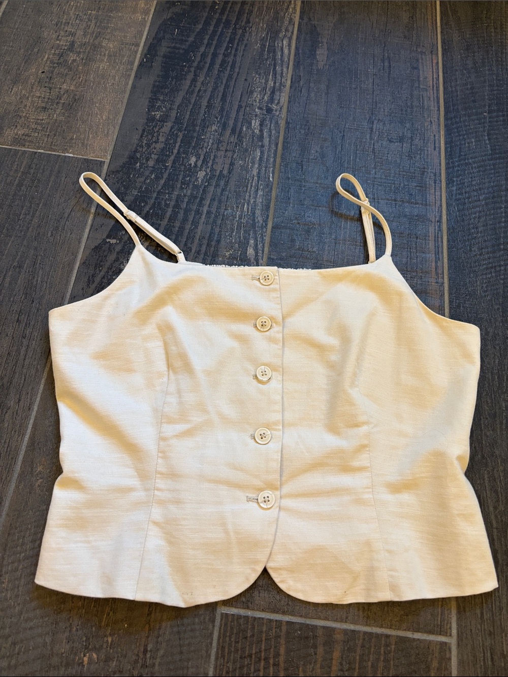 a new day Cream Button-Front Camisole